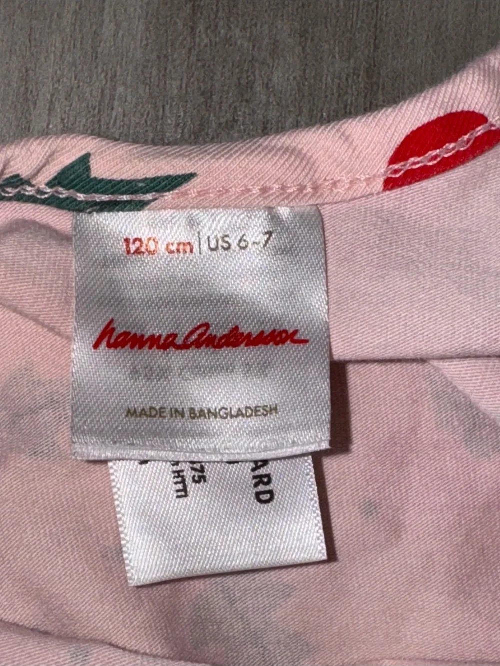 Hanna Andersson Pink Snowberries long-sleeve skater twirl dress 6-7 girls